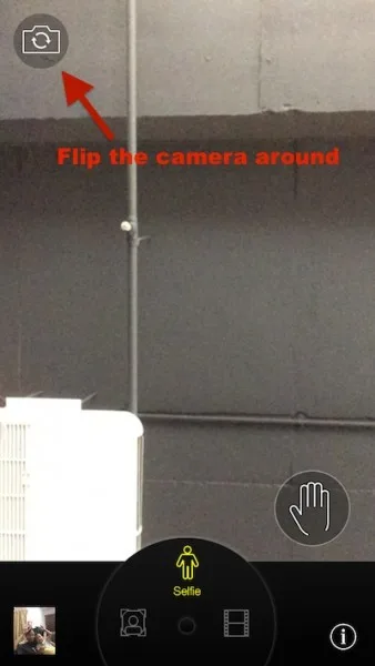 CamMe use rear camera