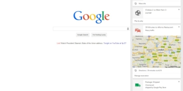 Google Now on Google Chrome