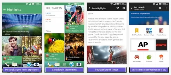 HTC BlinkFeed Screenshot