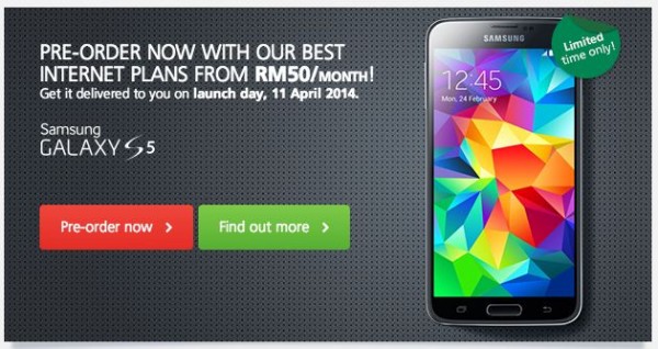 Maxis Samsung Galaxy S5 Preorder