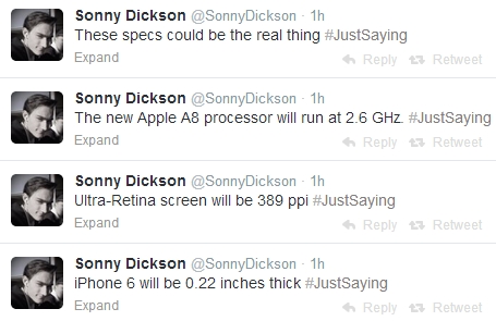 Sonny Dickson iPhone 6 Specs