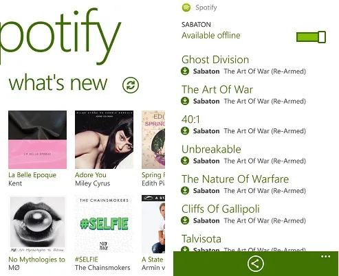 Spotify WP8