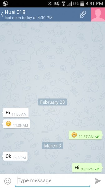 Telegram Android Same as iOS