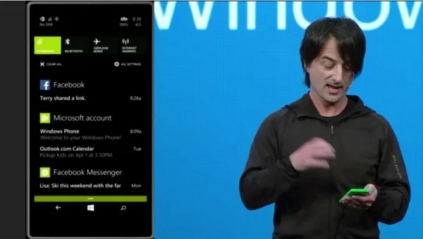 Action Center, Windows Phone 8.1