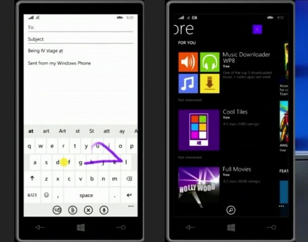 Word Flow keyboard and App Store, Windows Phone 8.1