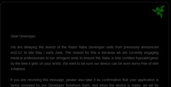 Razer Nabu Delayed