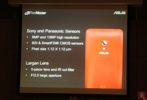 ASUS PixelMaster Camera specs for ASUS ZenFone 5 and ZenFone 6
