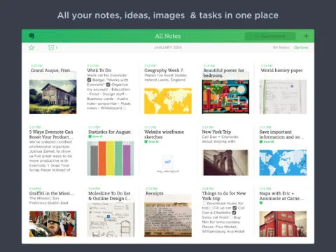 Evernote on iPad