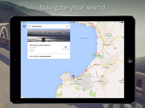 Google Maps on iPad