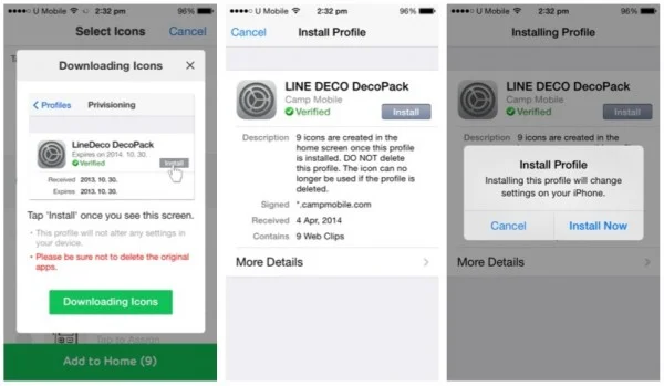 Line Deco on iOS