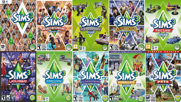 Sims 3 expansions