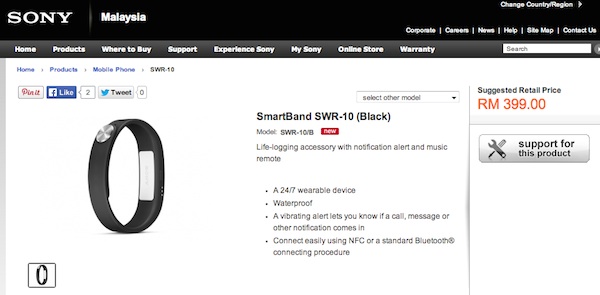 Sony SmartBand RM399