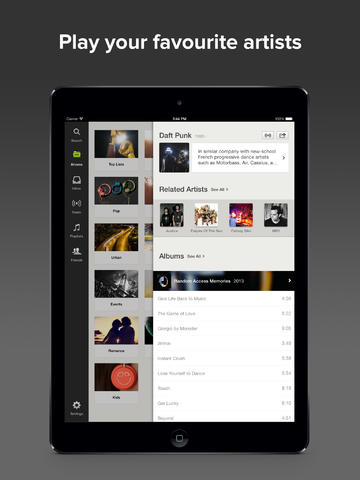 Spotify on iPad
