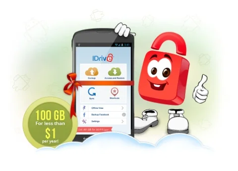 iDrive 100GB for 1 dollar a year