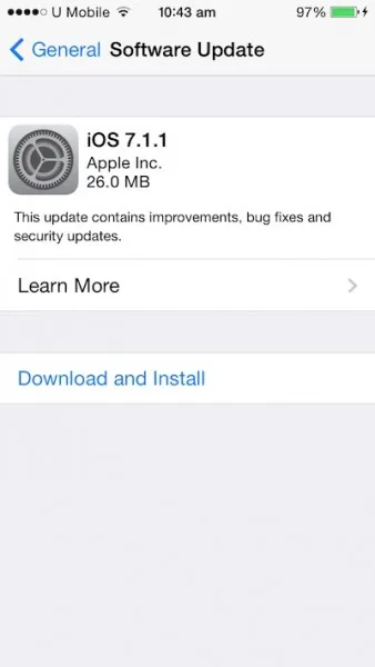 iOS 7.1.1 Update