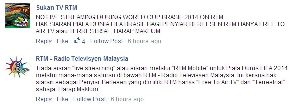 No World Cup On RTM Online Stream
