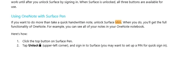 Surface Mini Exists, Supports Surface Pen: As Mentioned On Surface 3’s User Guide 6 Surface Mini on Surface Pro 3 User's Guide