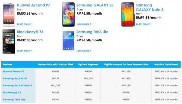 Celcom EPP Raya Listed Devices