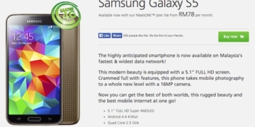 Maxis Galaxy S5 Lower Retail Price