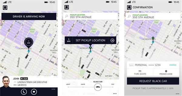 Windows Phone Uber