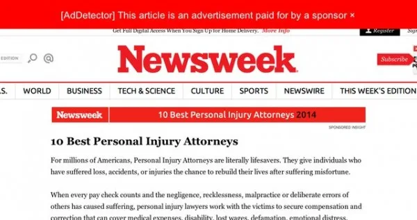 AdDetector Newsweek