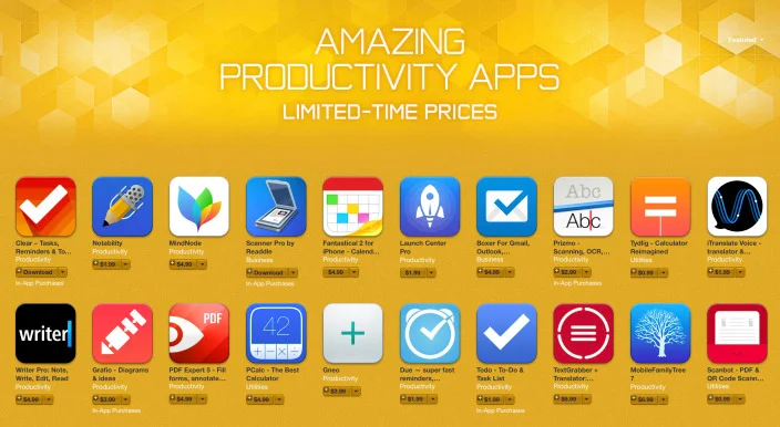 Apple Amazing Productivity Apps Sale