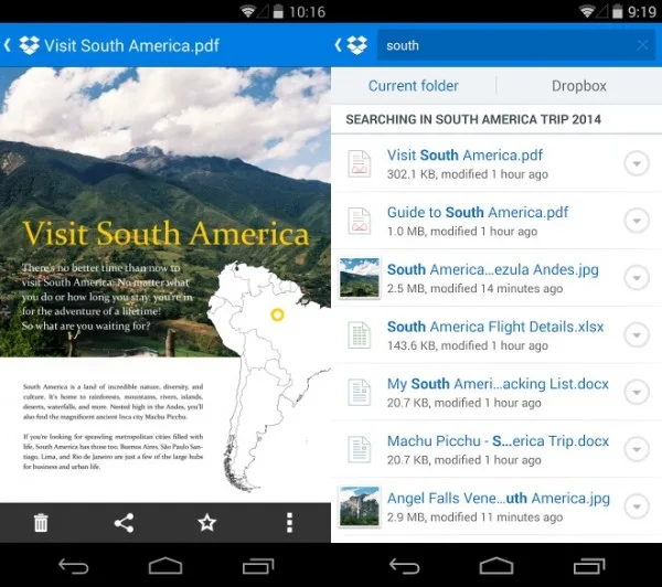 Dropbox for Android Update