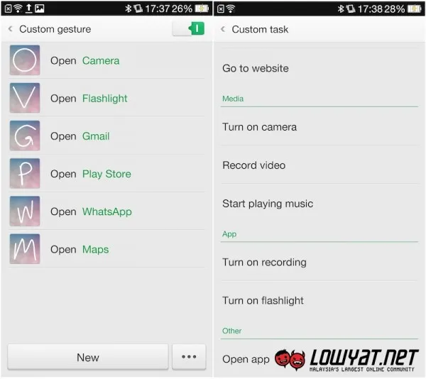 Gesture Control on Oppo Find 7