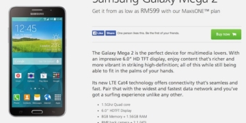 Maxis Samsung Galaxy Mega 2 RM599