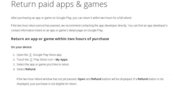 Play Store Refund Window Extended to Two Hours