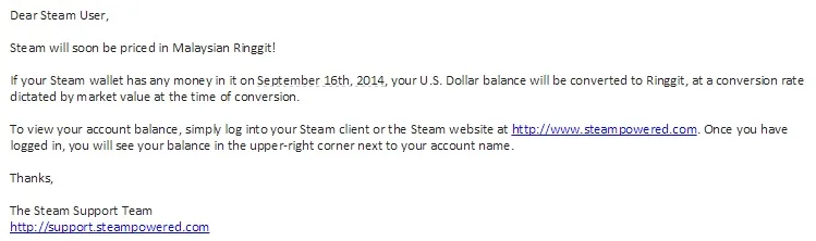 Steam in RM