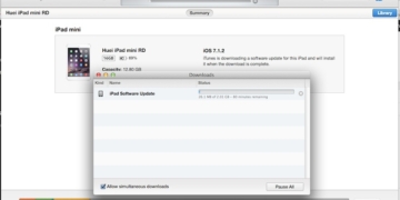 iPad iOS 8 Update via iTunes 2GB