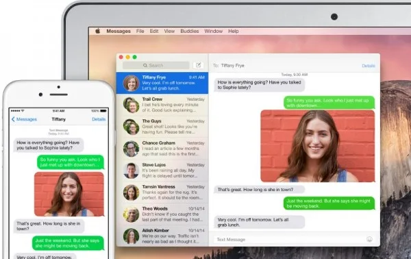SMS Handoff - Apple OS X Yosemite Continuity