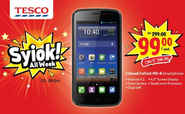 Cilipadi Infiniti HD-8 Smartphone Deal, Tesco Malaysia