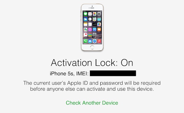 Apple Activation Lock Status Locked