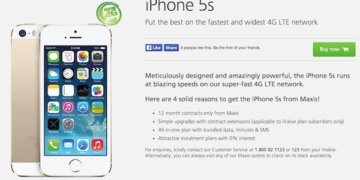 Maxis Revise iPhone 5s Price