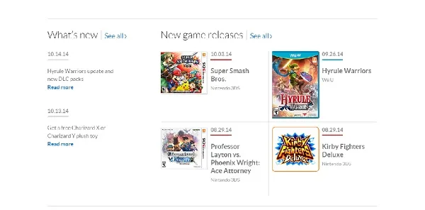 Nintendo website