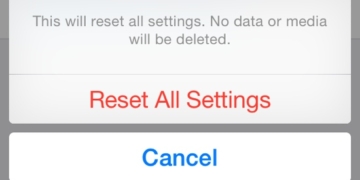 Reset all Settings iPhone