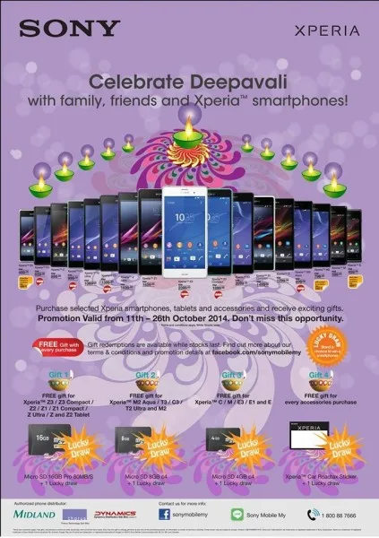 Sony Malaysia Deepavali promotion poster