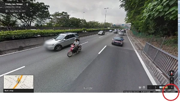Street View Report A problem