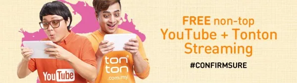 U Mobile Free NonStop YouTube and Tonton Streaming