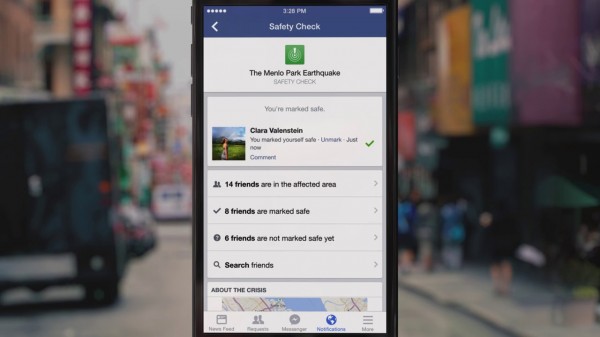 Facebook Introduces “Safety Check” Feature, Lets Friends Know You’re Safe When In Disaster Zones