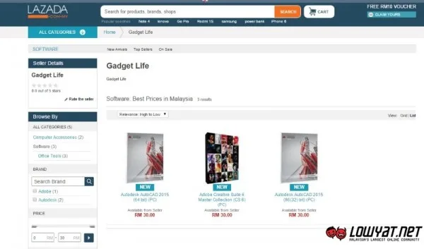 Questionable Listing At Lazada Malaysia