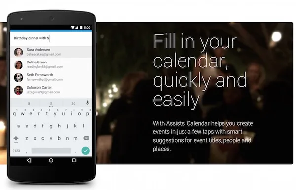 Google Calendar with Assist