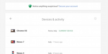 Google Devices and Activity Dashboard