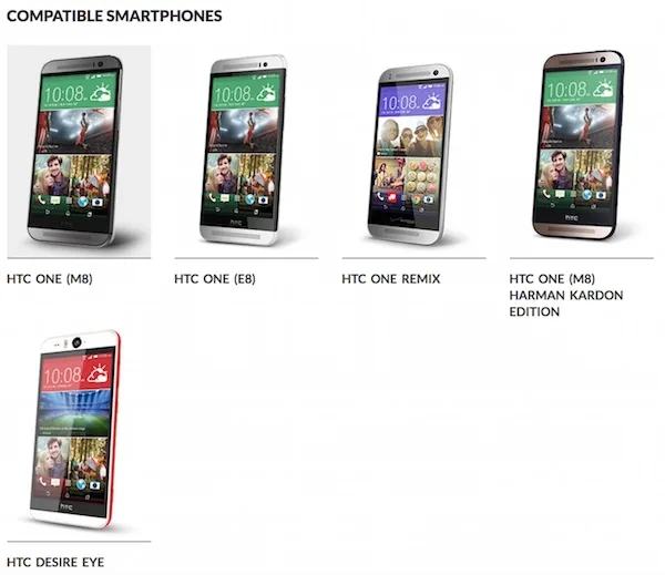 HTC Rapid Charger 2.0 Device Compatibility