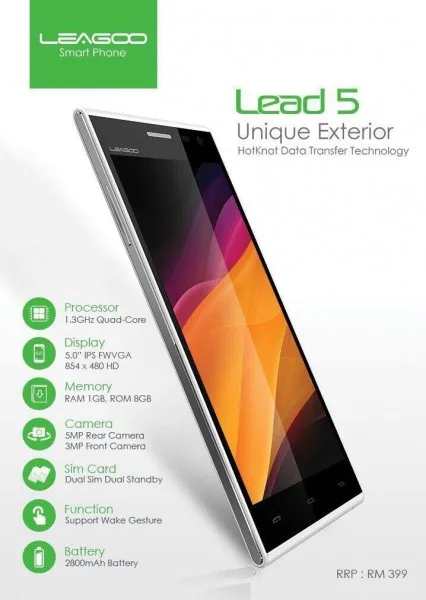 Leagoo Lead 5 Specs