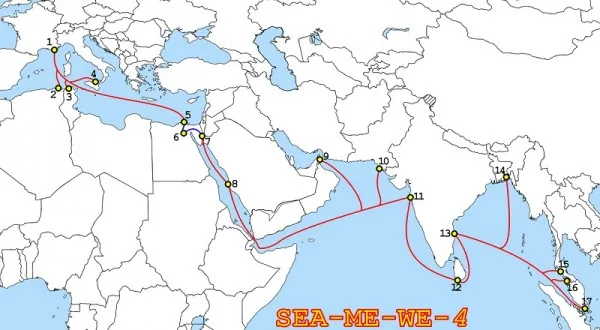 SEA-ME-WE-4-Route