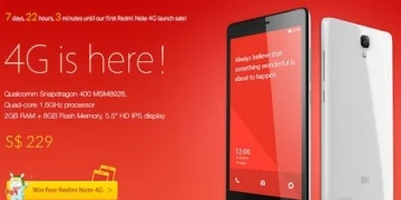 Xiaomi to Launch Redmi Note 4G in Singapore