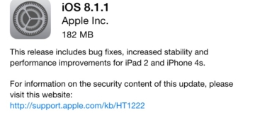 iOS 8.1.1 Update